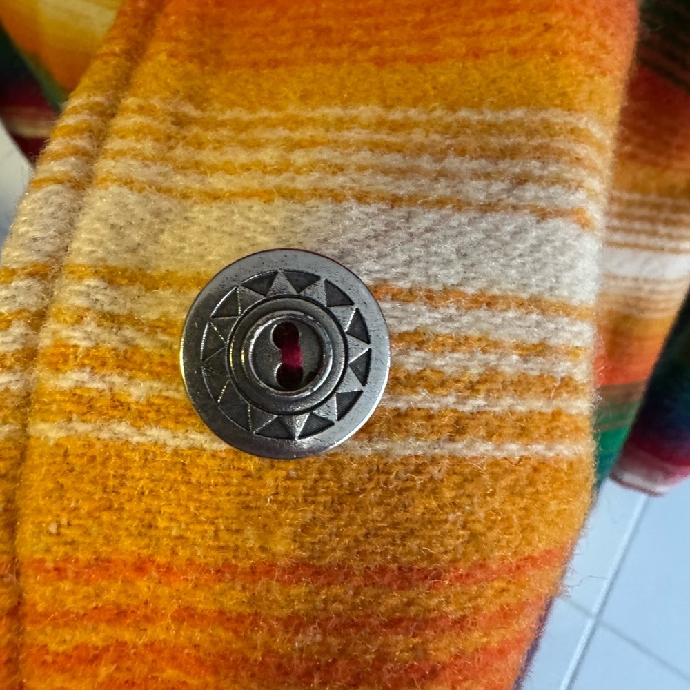 Woolrich wool x-large vintage blanket western 
southwest Aztec striped jacket - Picture 8 of 13